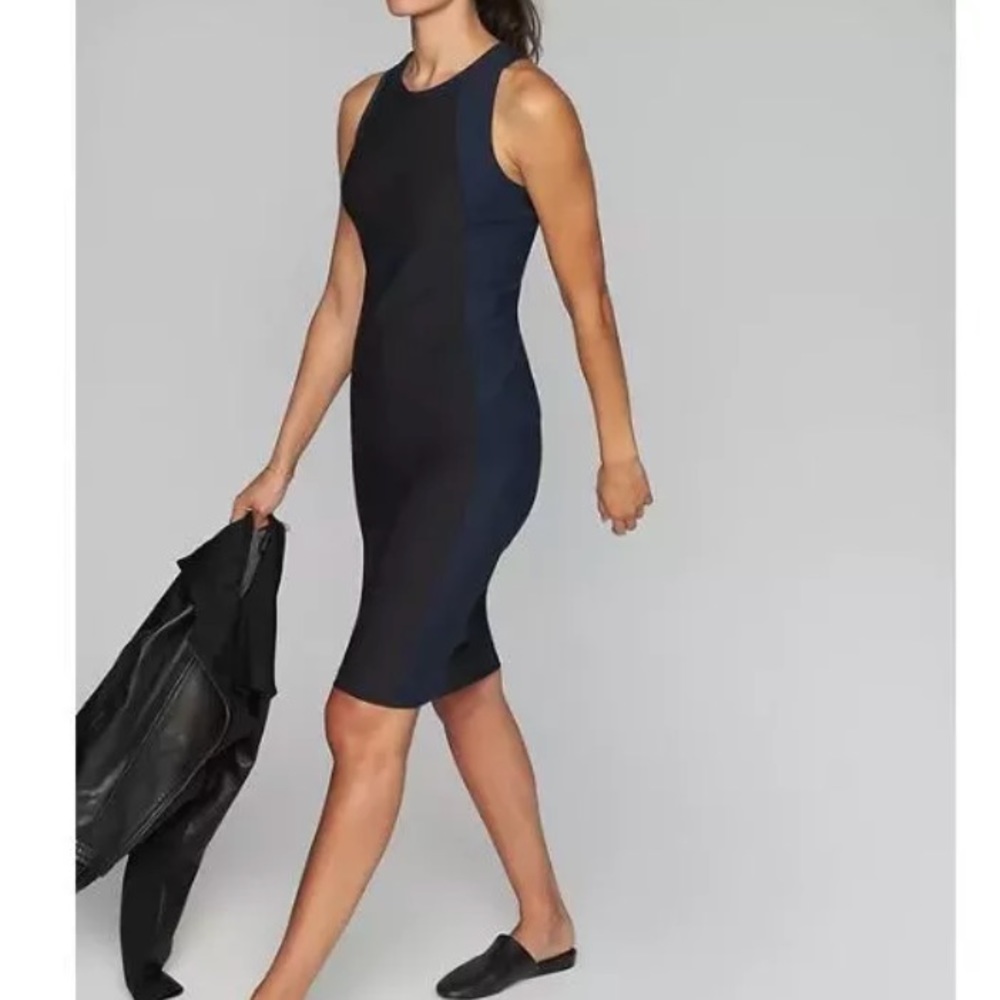 NWT Athleta En Route Dress Navy-Black S & M